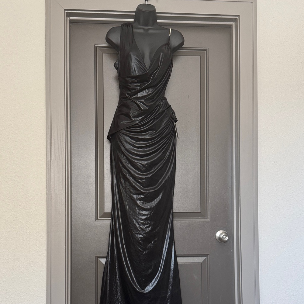 JLUXLABEL Black Metallic Belle Maxi Dress